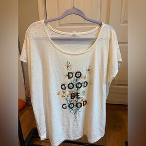 Maurices Cream Tee with Floral Graphic